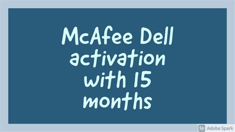 mcafee/dell activation